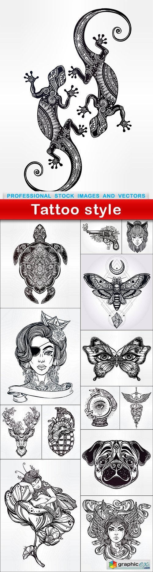 Tattoo style - 14 EPS