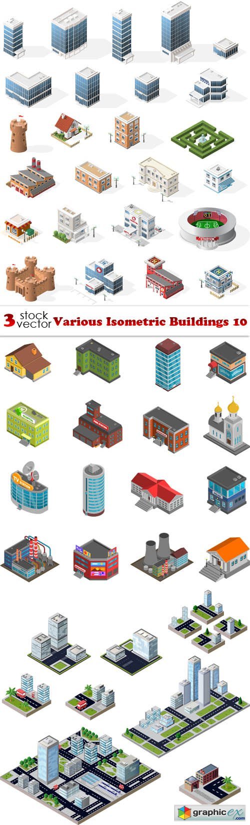 Various Isometric Buildings 10