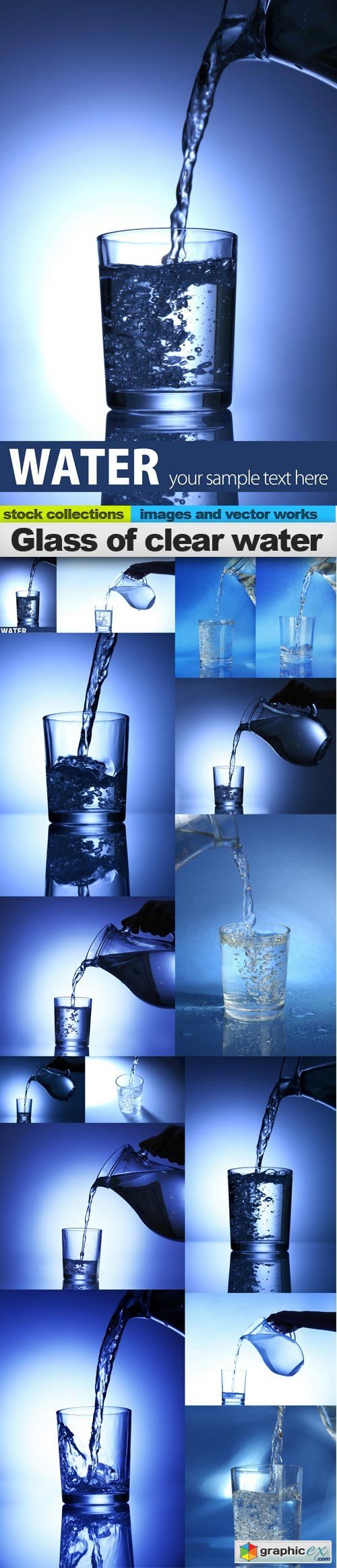 Glass of clear water, 15 x UHQ JPEG