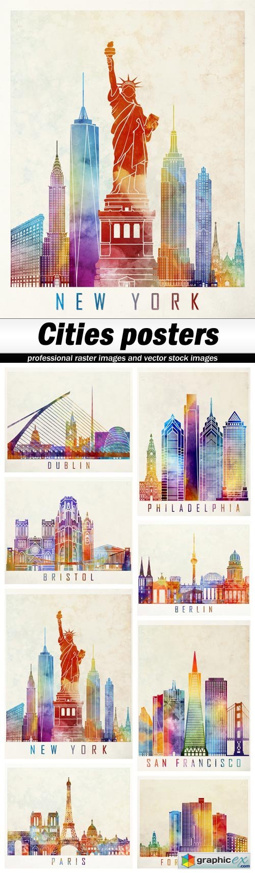 Cities posters - 8 UHQ JPEG