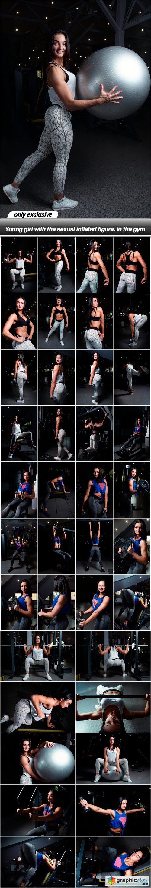 Young girl with the sexual inflated figure, in the gym - 39 UHQ JPEG
