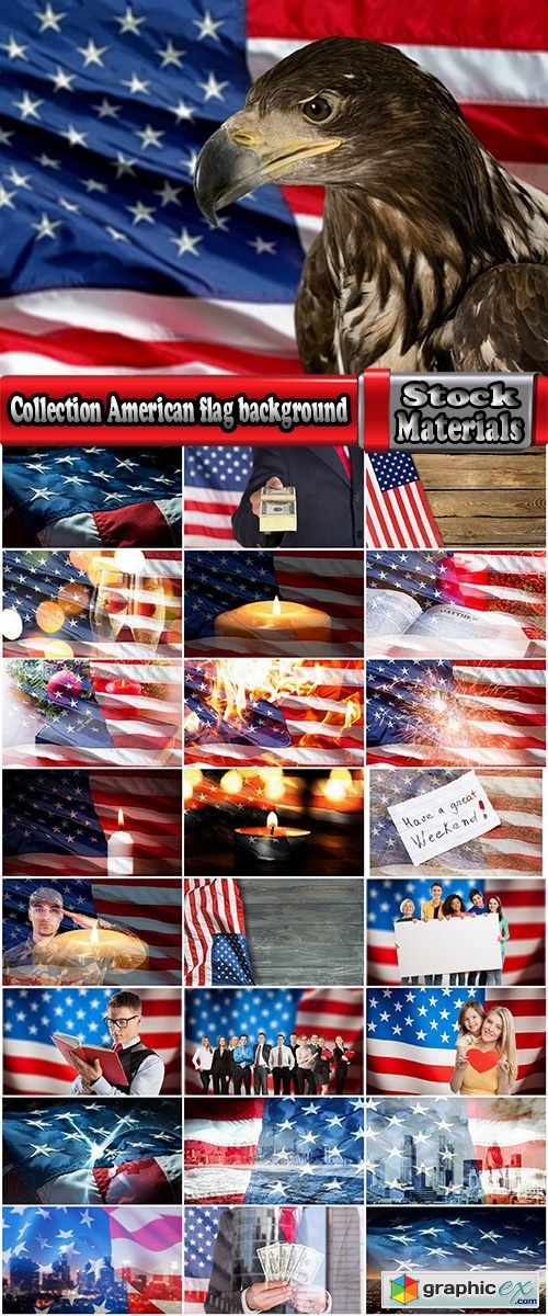 Collection American flag background is a holiday memorable date 25 HQ Jpeg