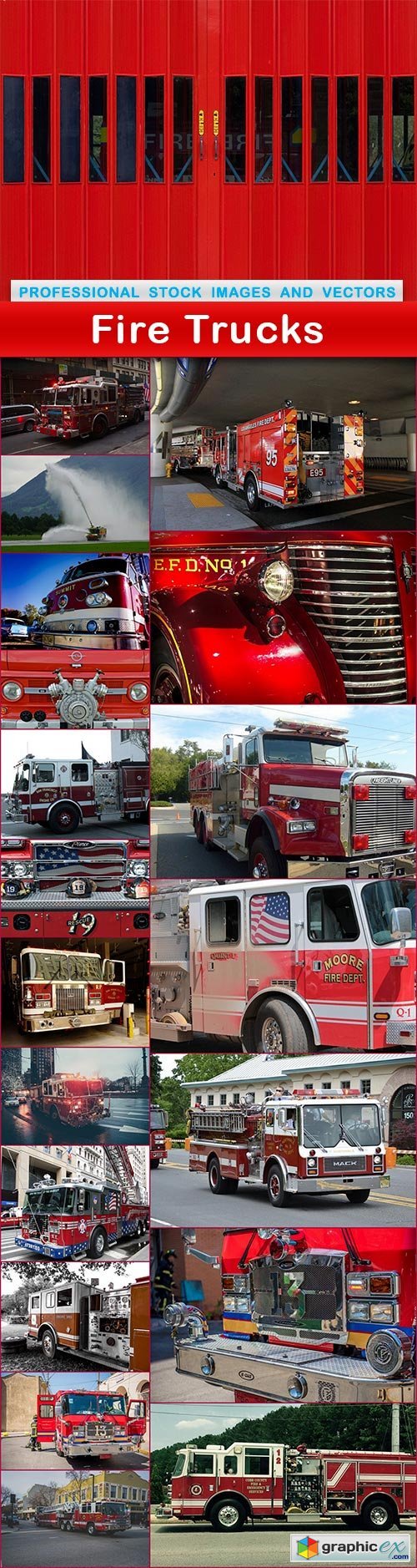 Fire Trucks - 20 UHQ JPEG