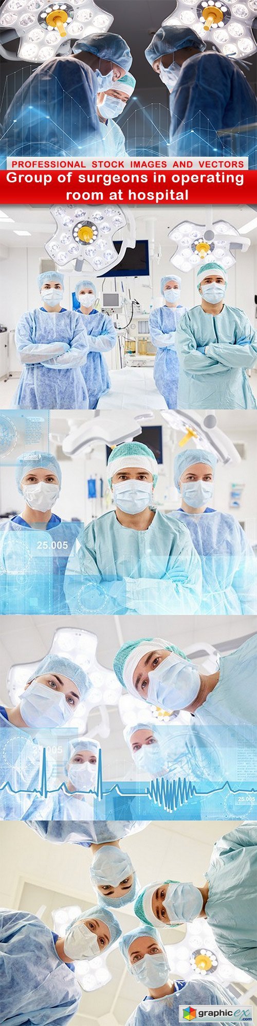 Group of surgeons in operating room at hospital - 5 UHQ JPEG