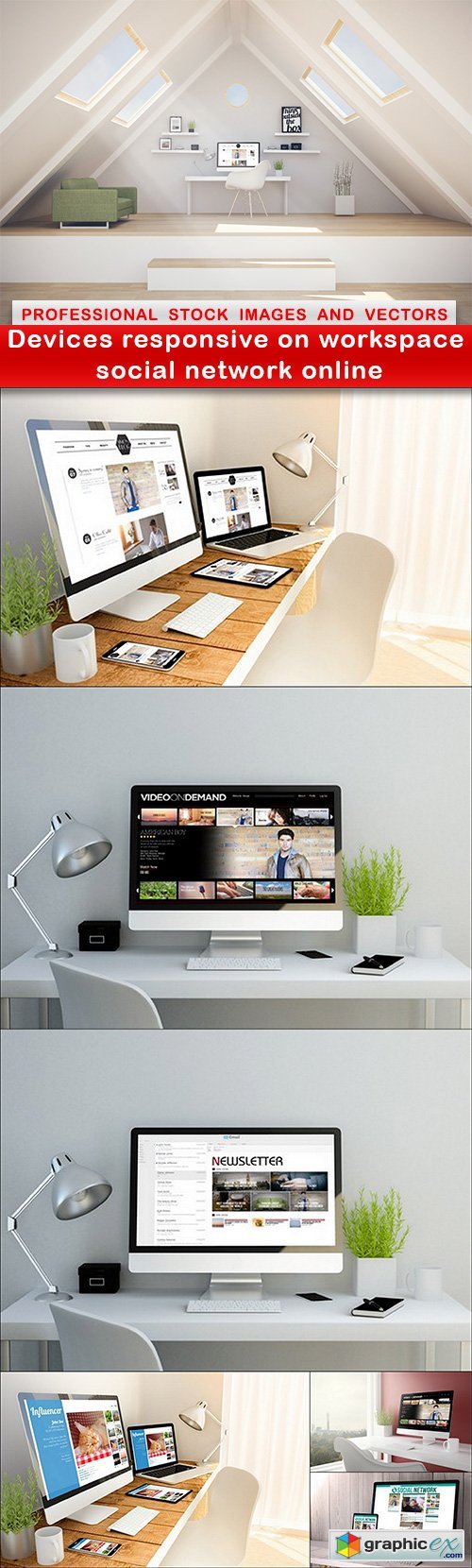 Devices responsive on workspace social network online - 7 UHQ JPEG