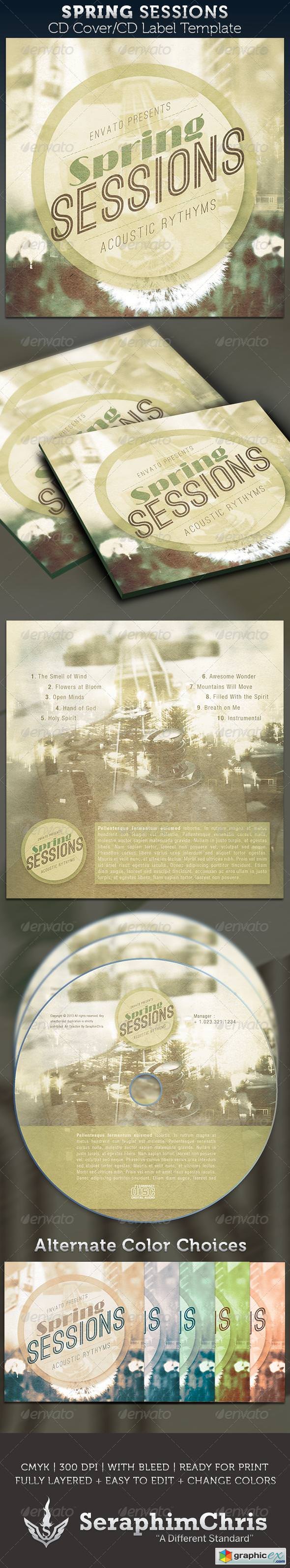 Spring Sessions CD Cover Artwork Template