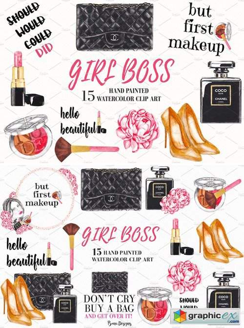 Fashion, Girl Boss, Cosmetic Clipart