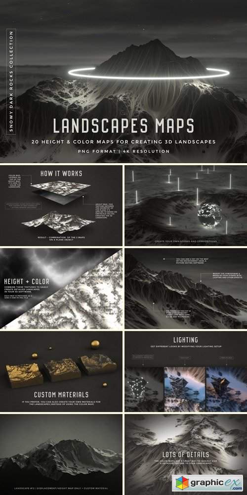 Set of 20 Landscapes maps
