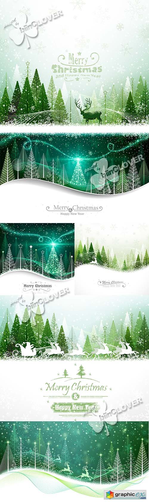 Vector Merry Christmas cards