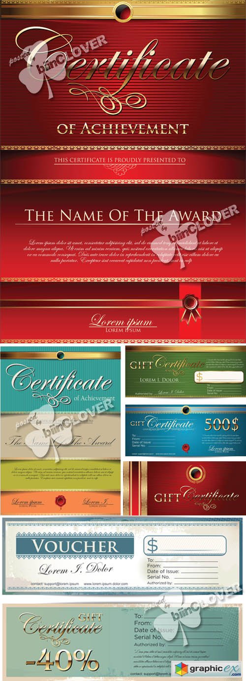 Vector Gift certificate template