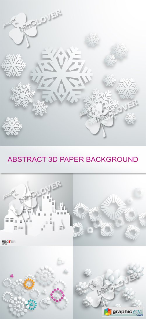 Vector Abstract 3D paper backgrounds