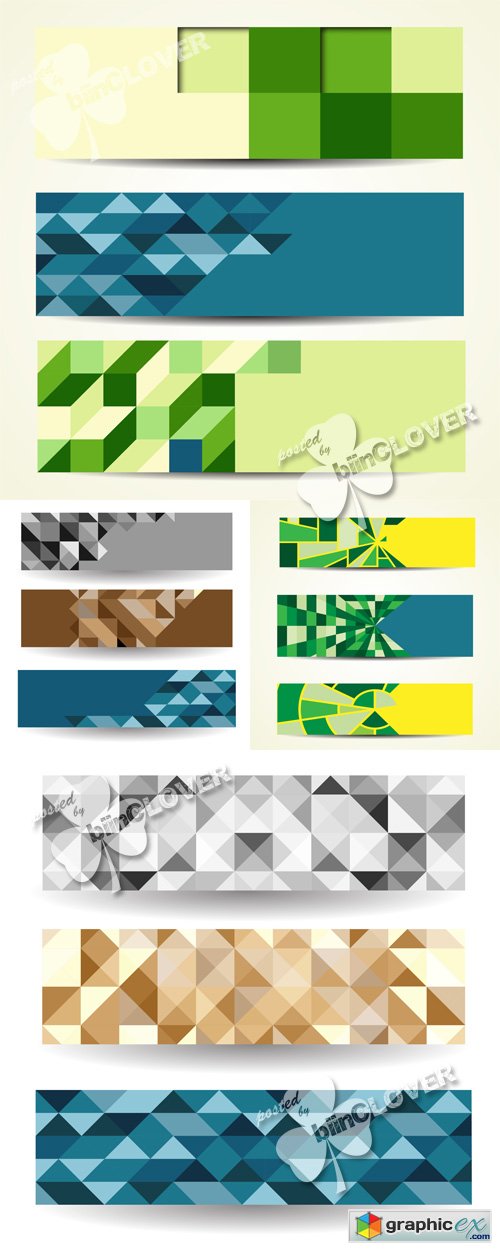 Vector Abstract geometric banners 0532