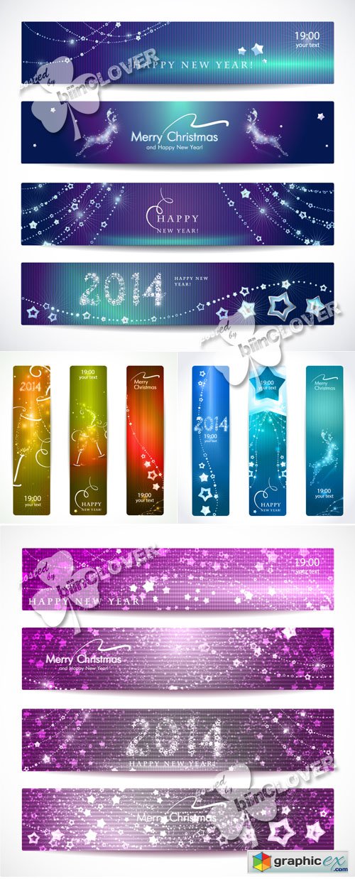 Vector 2014 New Year banners 0524