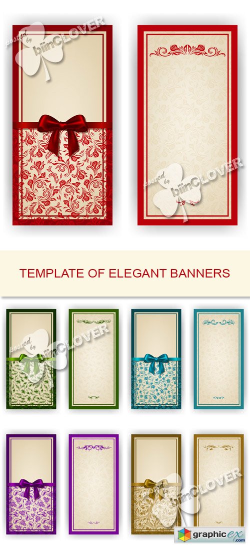 Vector Template of elegant banners 0522