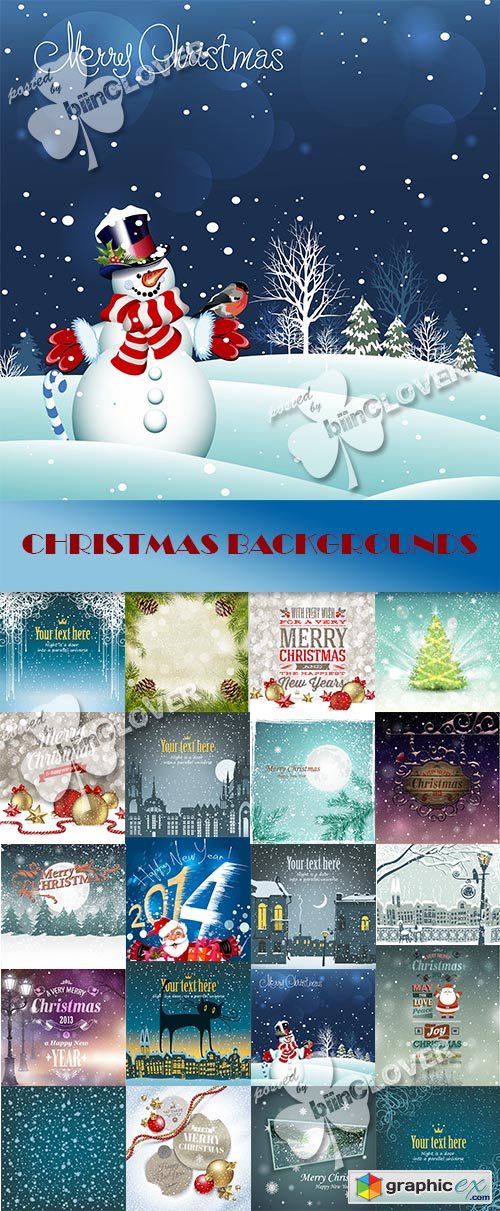 Vector Christmas backgrounds 0545