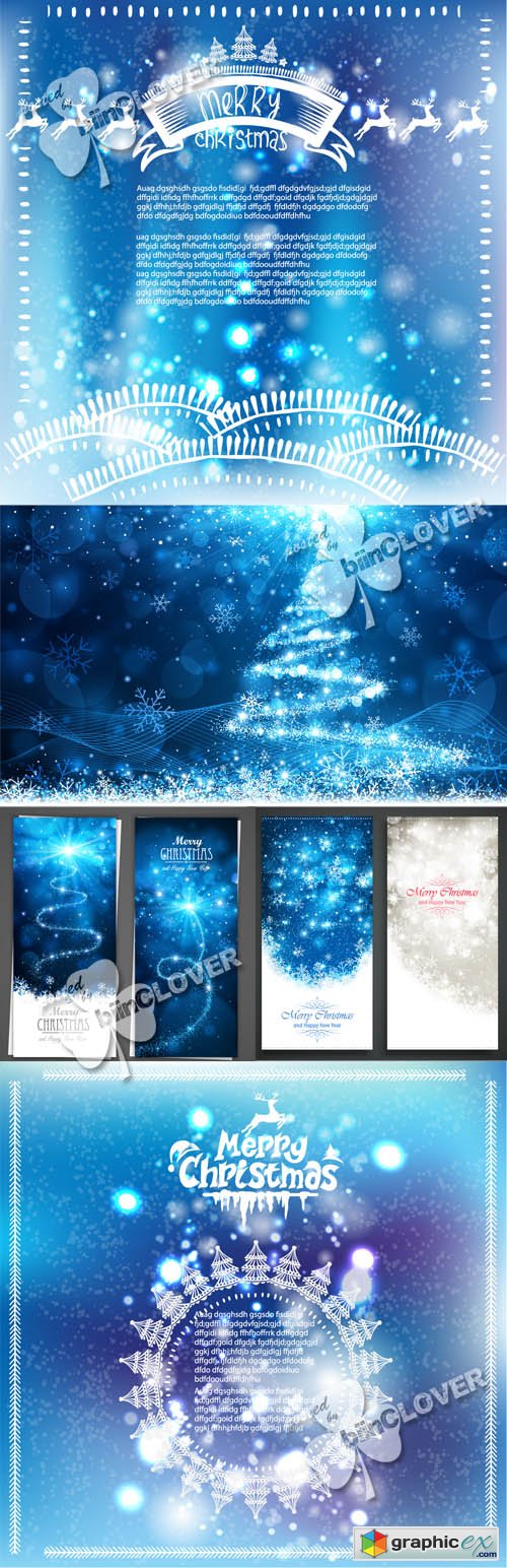 Vector Christmas backgrounds 0546