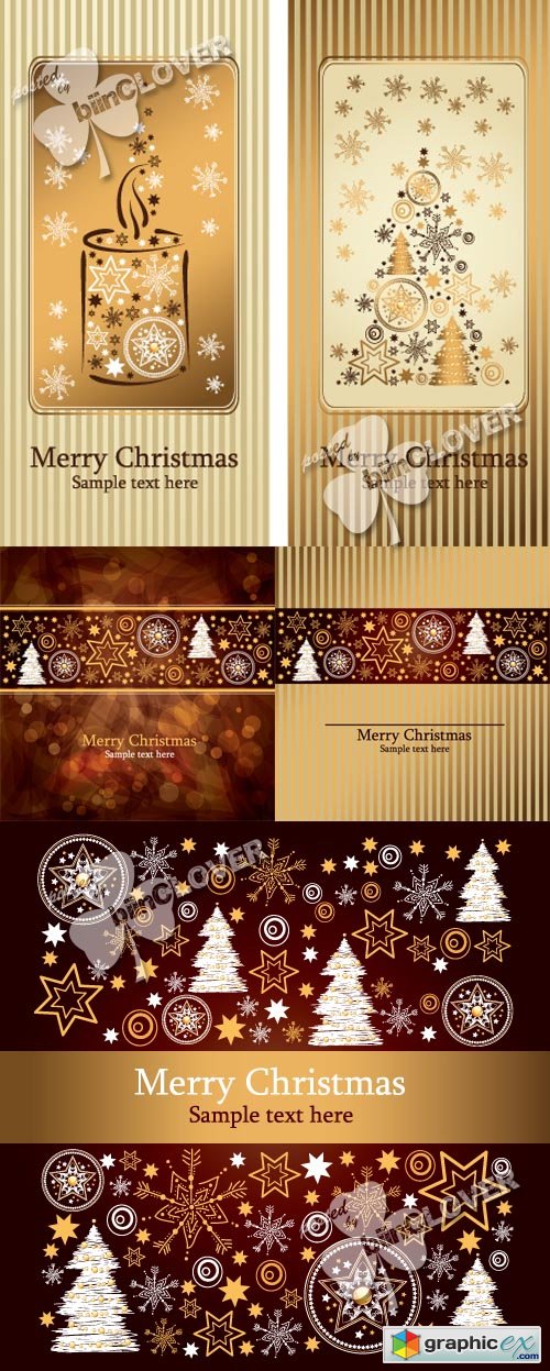 Vector Christmas cards 0546