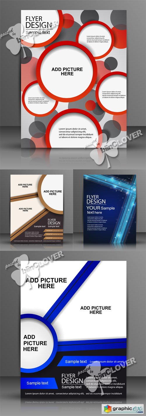 Vector Abstract flyer design 0512