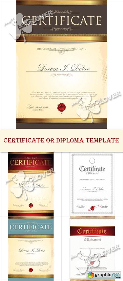 Vector Certificate or diploma template 0510