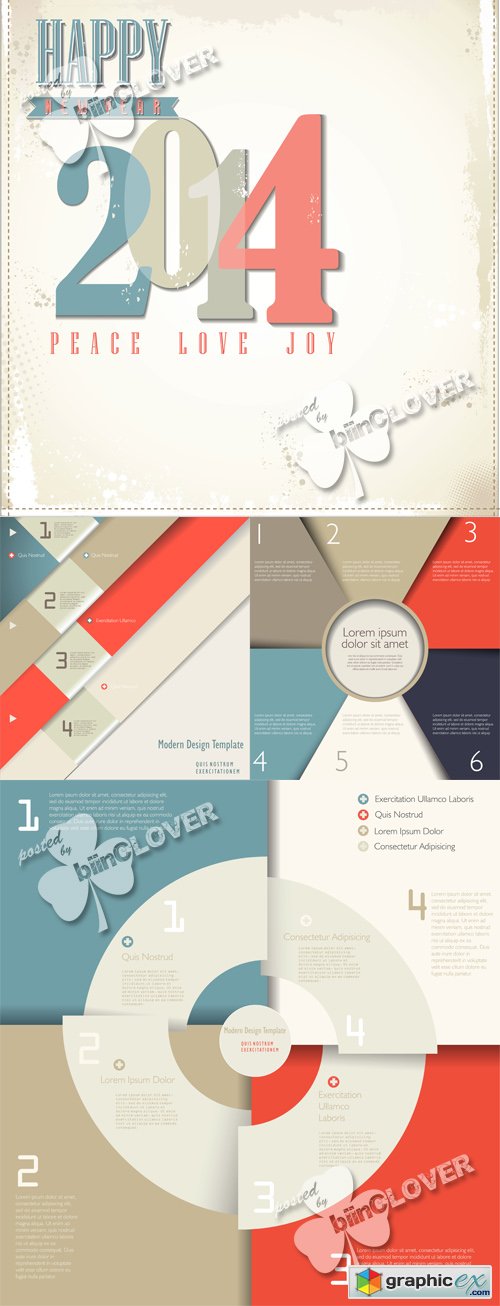 Vector Modern infographic design template 0507