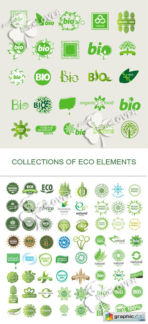 Vector Collection of eco elements 0506