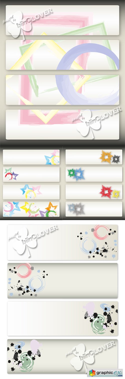Vector Abstract banners 0506