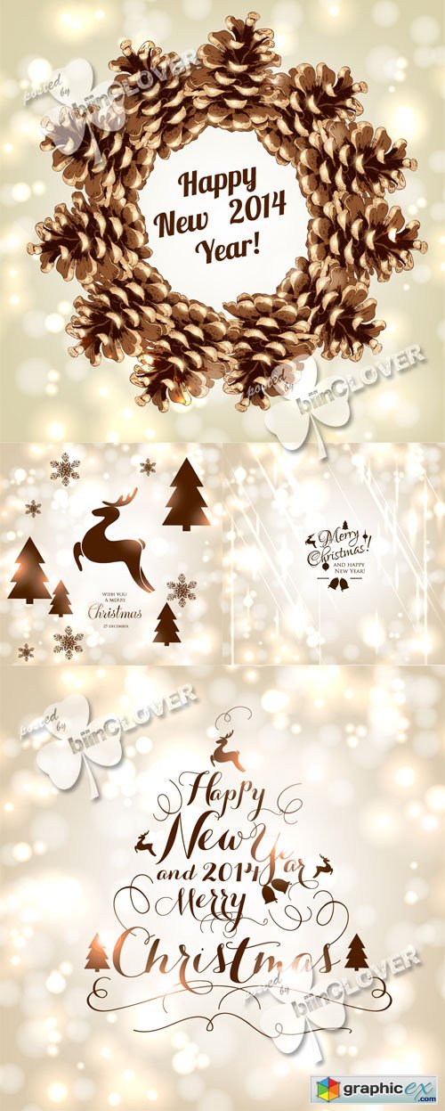 Vector Christmas and New Year design 0504