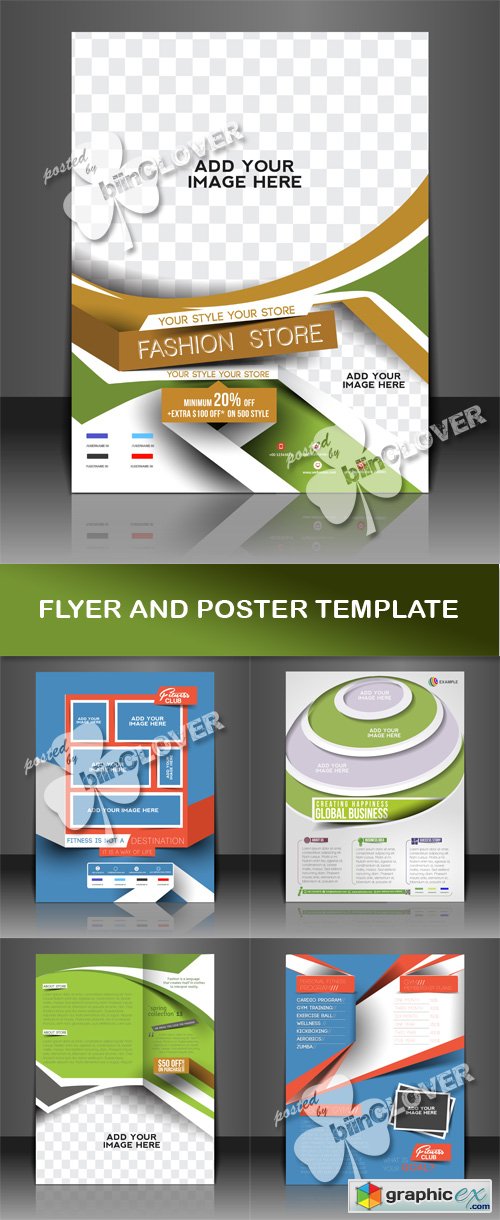 Vector Flyer and poster template 0503