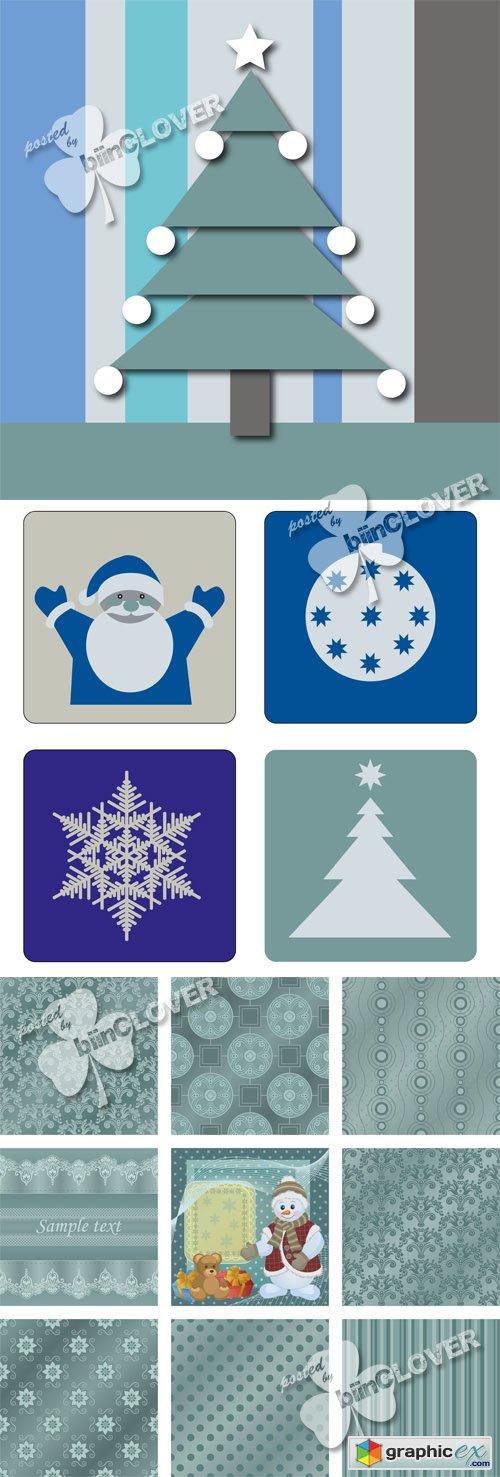 Vector Christmas decorations 0503