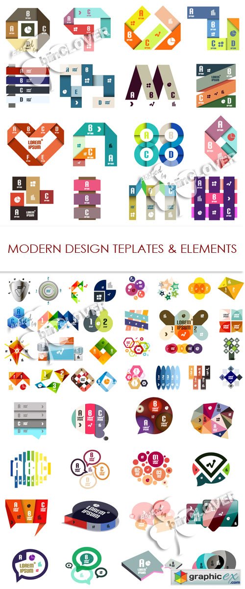 Vector Modern design templates and elements 0502