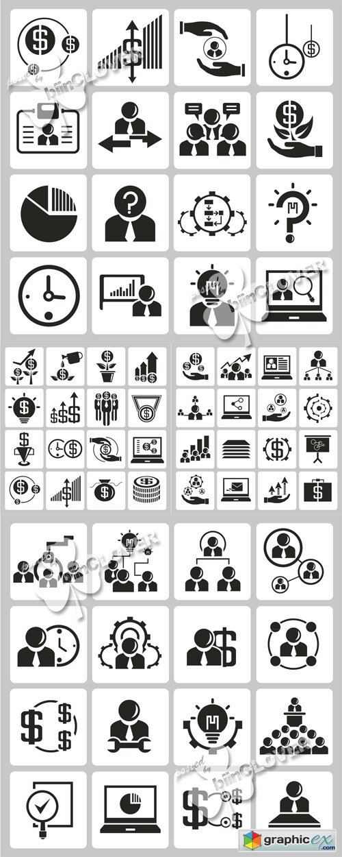 Money and business icons 0502