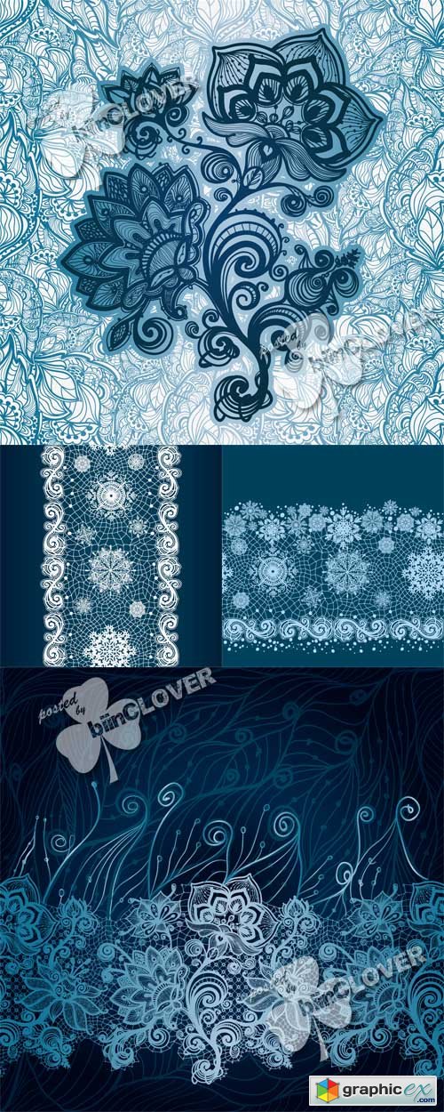 Vector Abstract lace decoration 0500