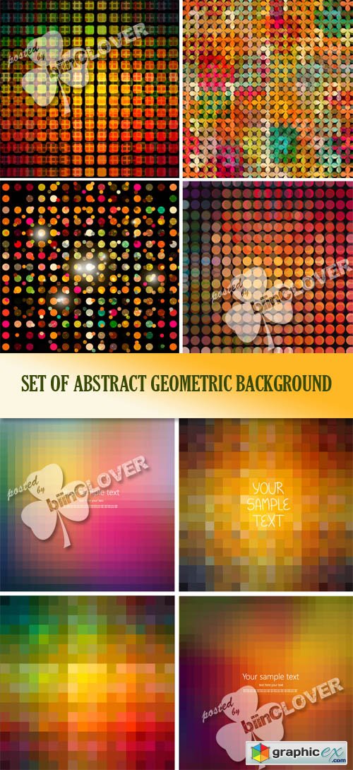 Vector Set of abstract geometric background 0497