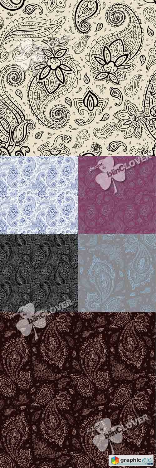 Vector Seamless paisley background 0547