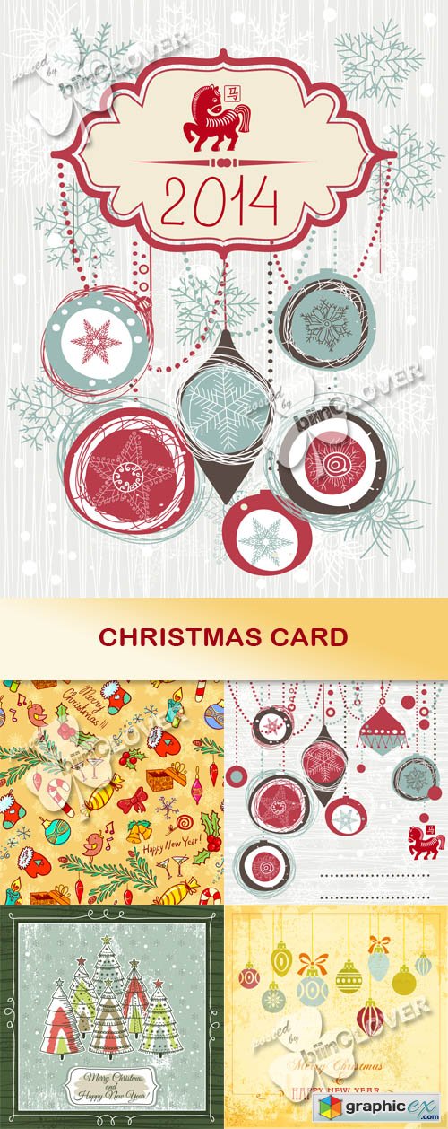 Vector Christmas card 0494