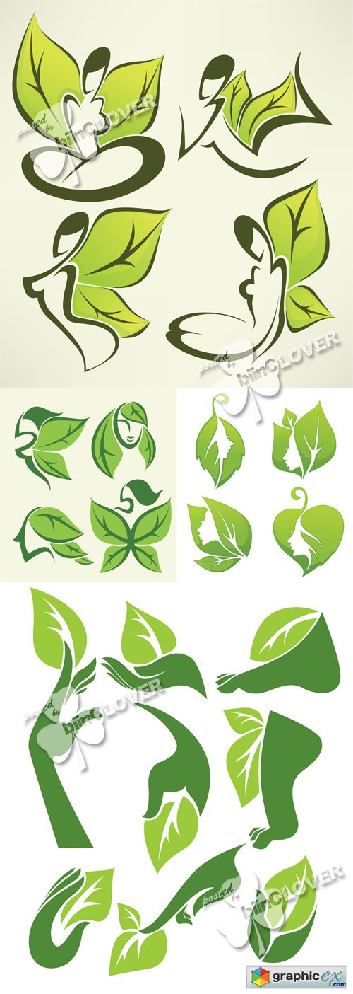 Vector Beauty and nature symbols 0493