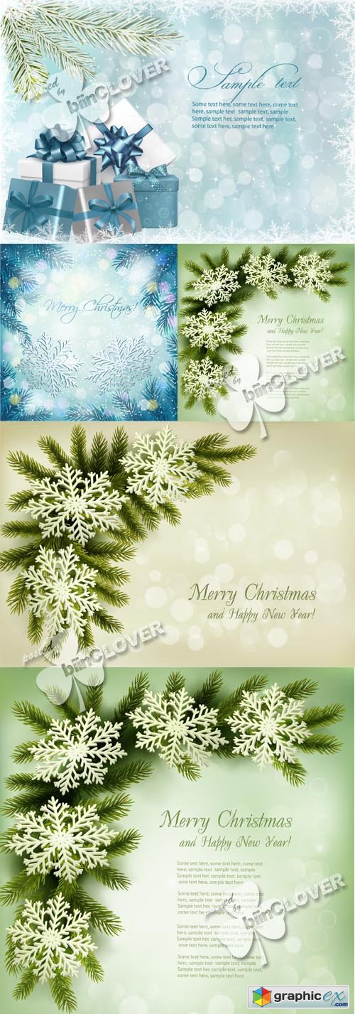Vector Christmas background with snowflakes 0489