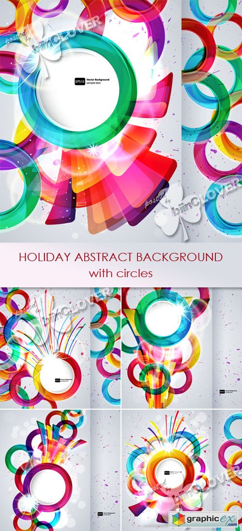 Vector Holiday abstract background with circles 0487