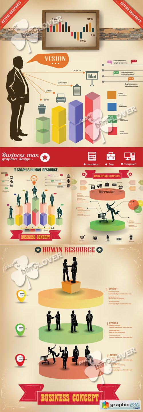 Vector People business infographic design 0487