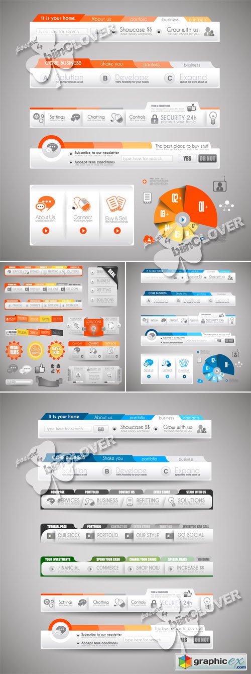 Vector Web elements for sites 0484