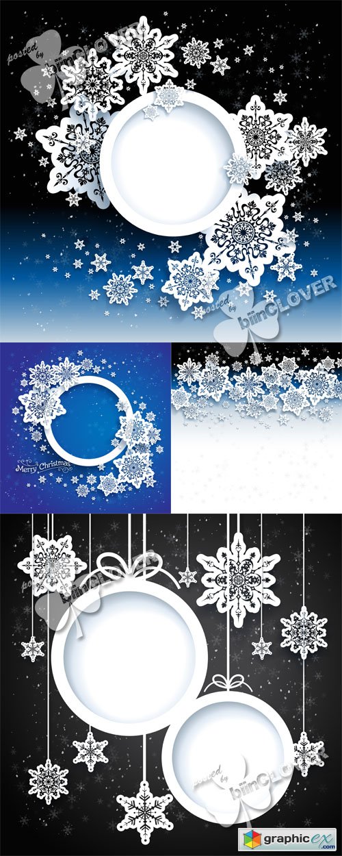 Vector Christmas background with snowflakes 0478
