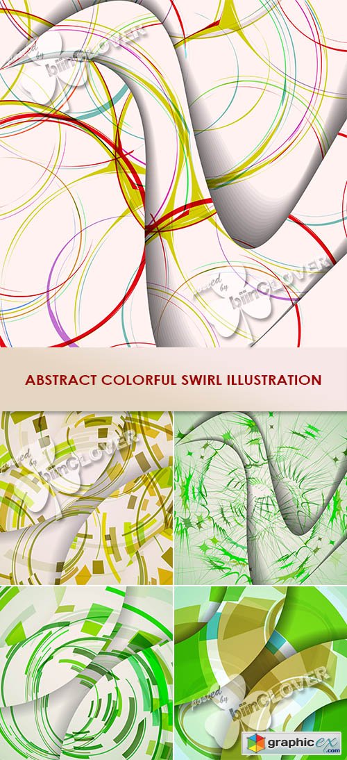 Vector Abstract colorful swirl illustration 0471
