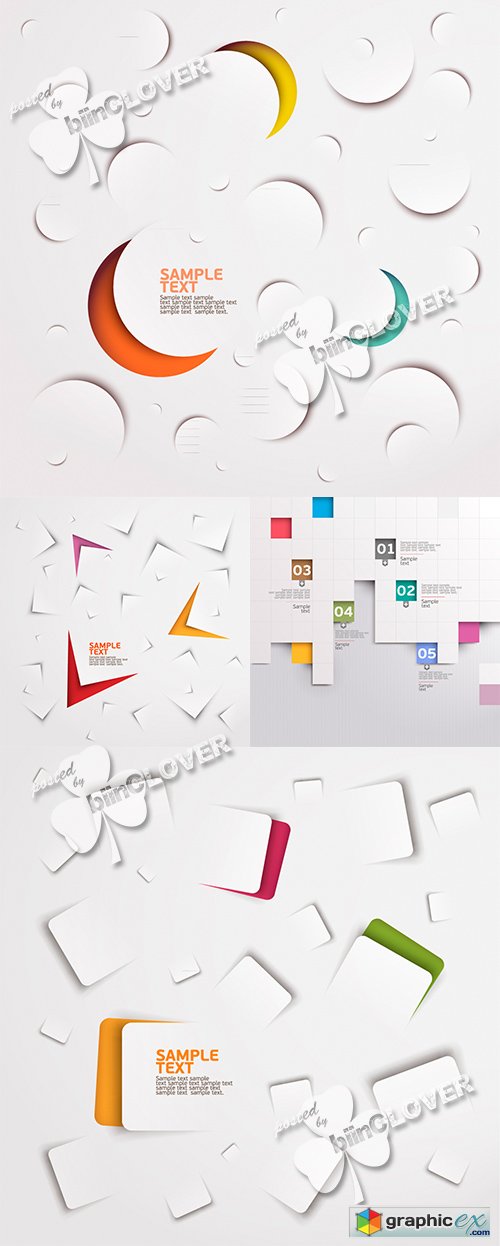 Vector Paper cut abstract background 0469