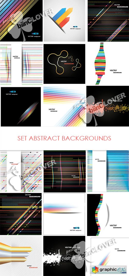 Vector Set abstract backgrounds 0468