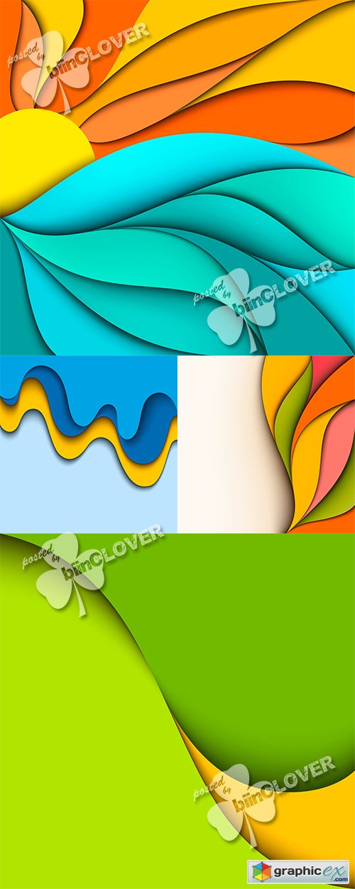 Vector Abstract wavy backgrounds 0464