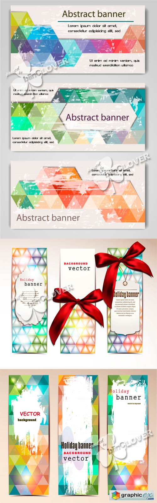 Vector Colorful abstract banners 0462