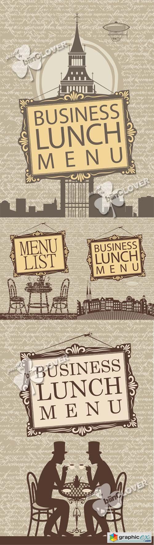 Vector Business lunch menu design 0460