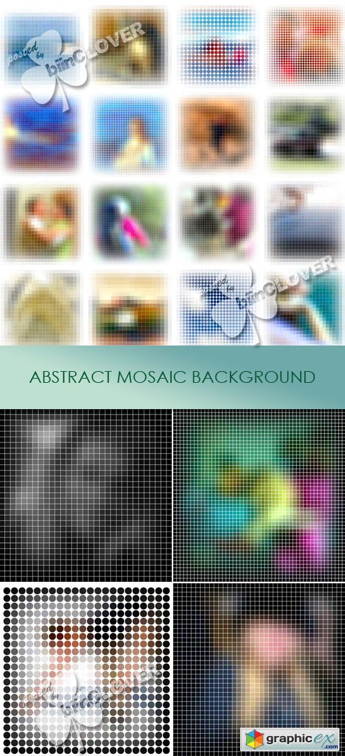 Vector Abstract mosaic background 0456