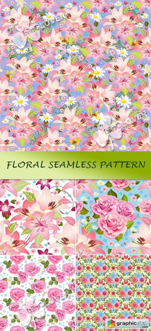 Vector Floral seamless pattern 0456