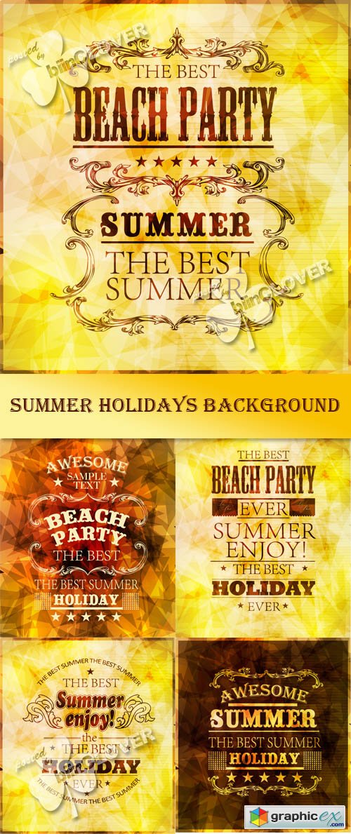 Vector Summer holidays background 0453